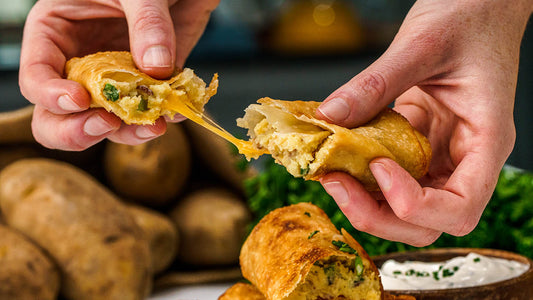 Loaded Mashed Potato Egg Rolls