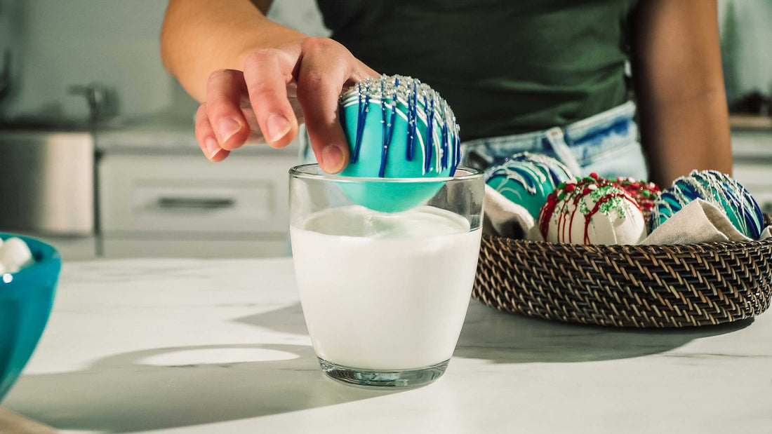 Eggnog Hot Chocolate Bombs