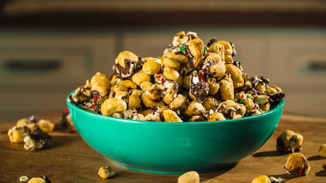 Popcorn Peppermint Bark