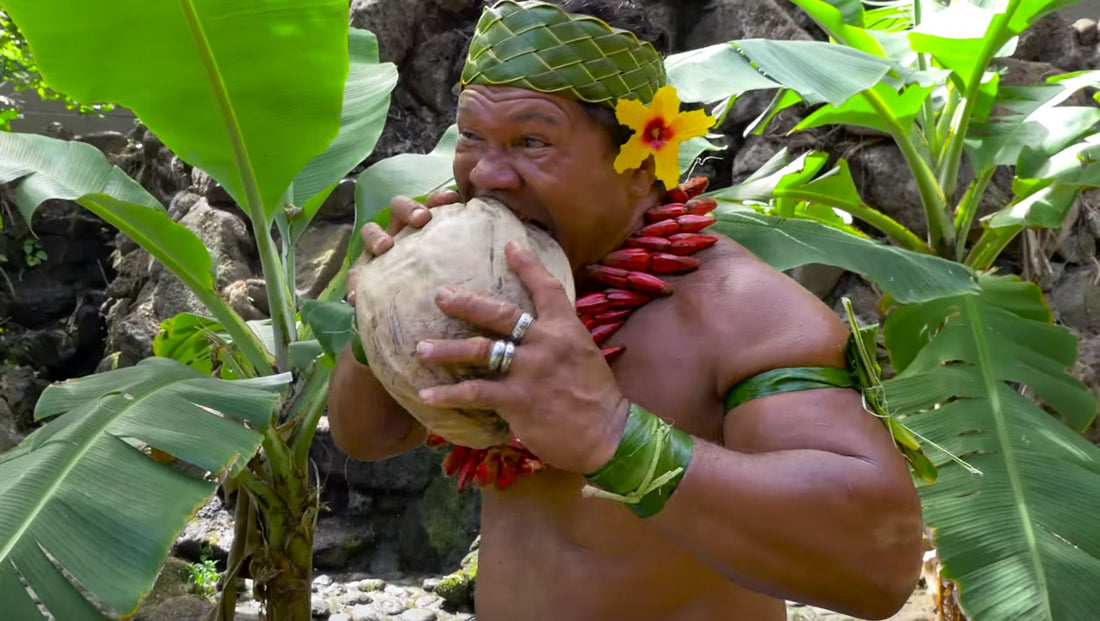 Watch: Polynesian Old Spice Guy Husks Coconut With Only His Teeth (Video)