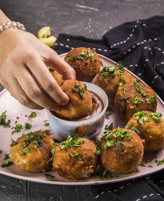 Beef Bacon Fried Mac and Cheese Bites