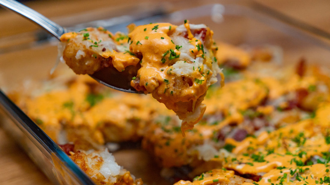 Buffalo Bacon Tater Tot Pie