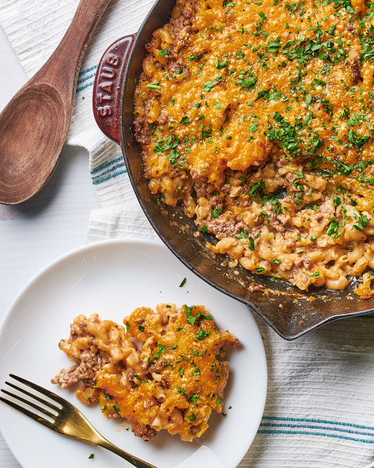 Cheeseburger Sweet Potato Pasta