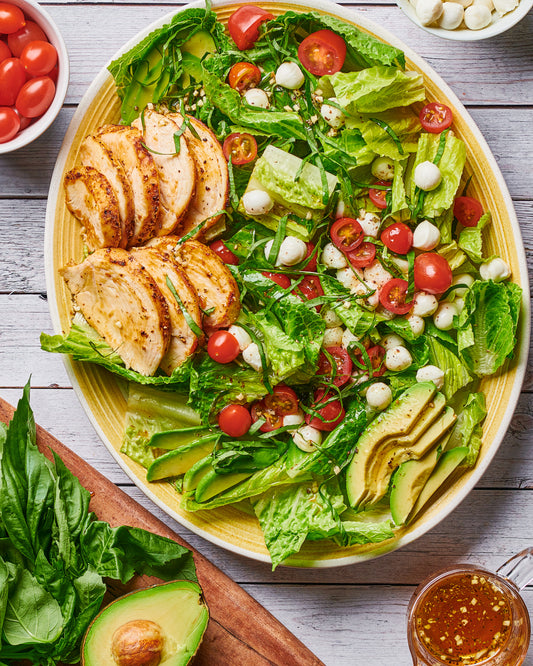Chicken Avocado Caprese Salad