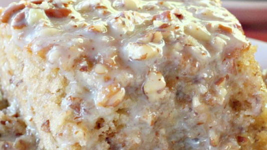 Coconut Butter Pecan Praline Sheet Cake