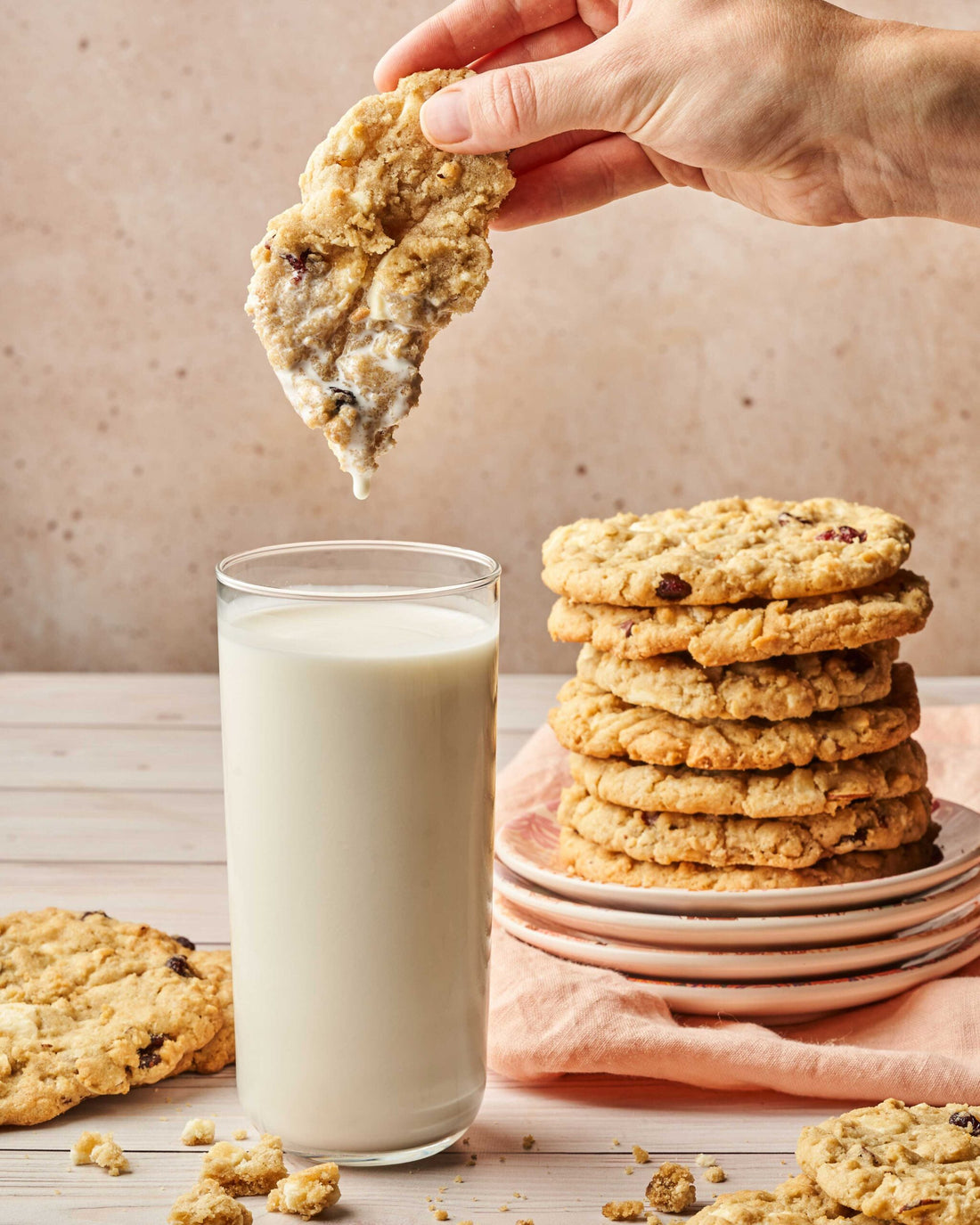 White Chocolate Cranberry Oatmeal Cookies