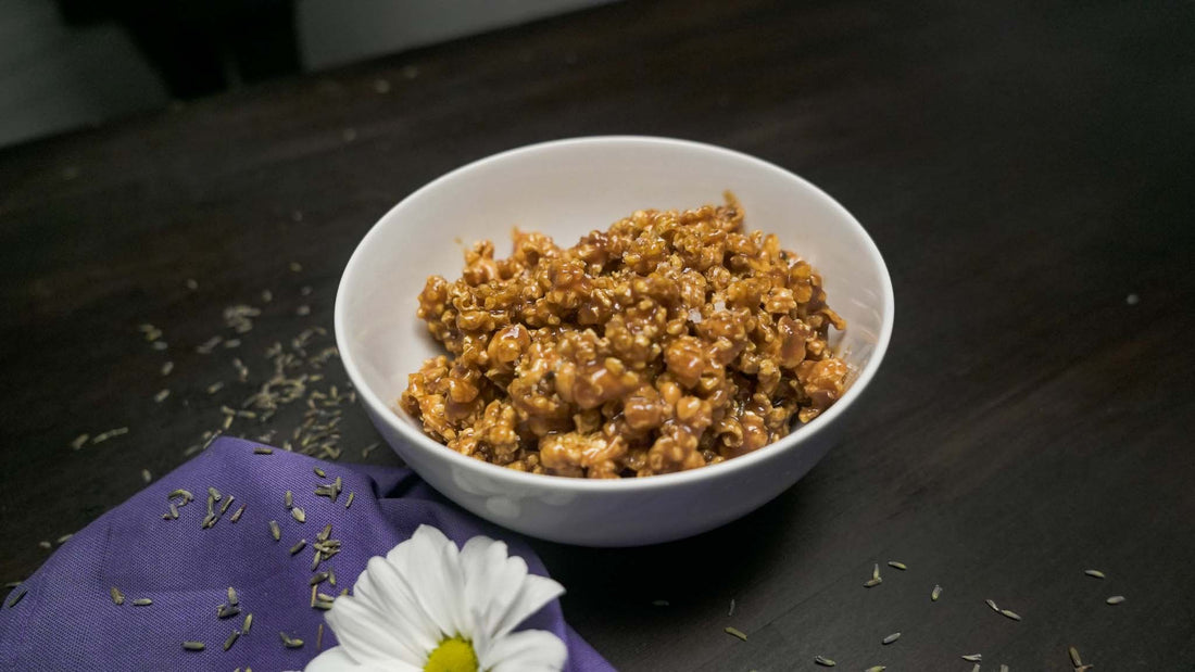 Salted Lavender Caramel Popcorn
