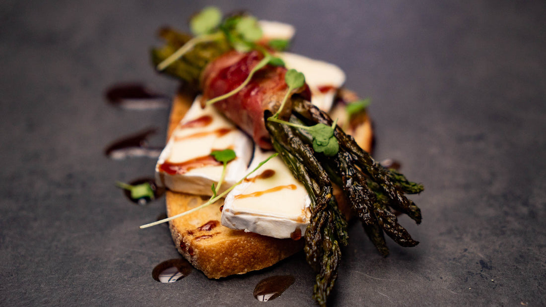 Prosciutto Wrapped Asparagus Toast