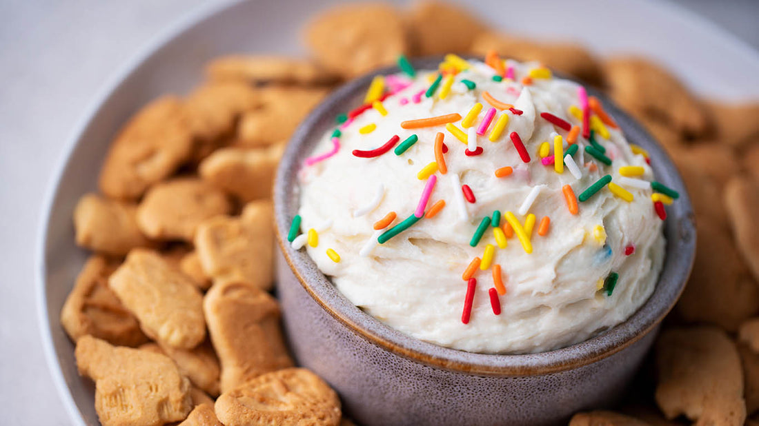 Animal Cracker Funfetti Cake Batter Dip