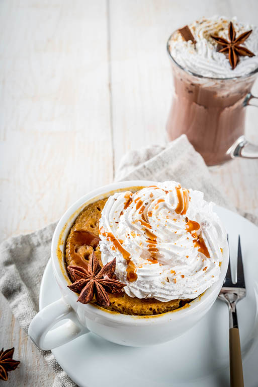 Peanut Butter Pumpkin Mug Cake