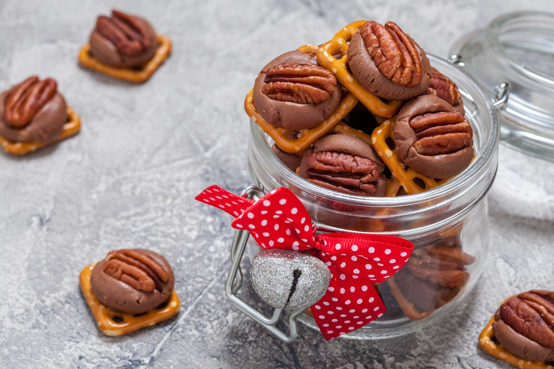 Salted Caramel Pretzel Pecan Bites
