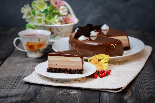 Peanut Butter Chocolate Mousse Brownie Cake