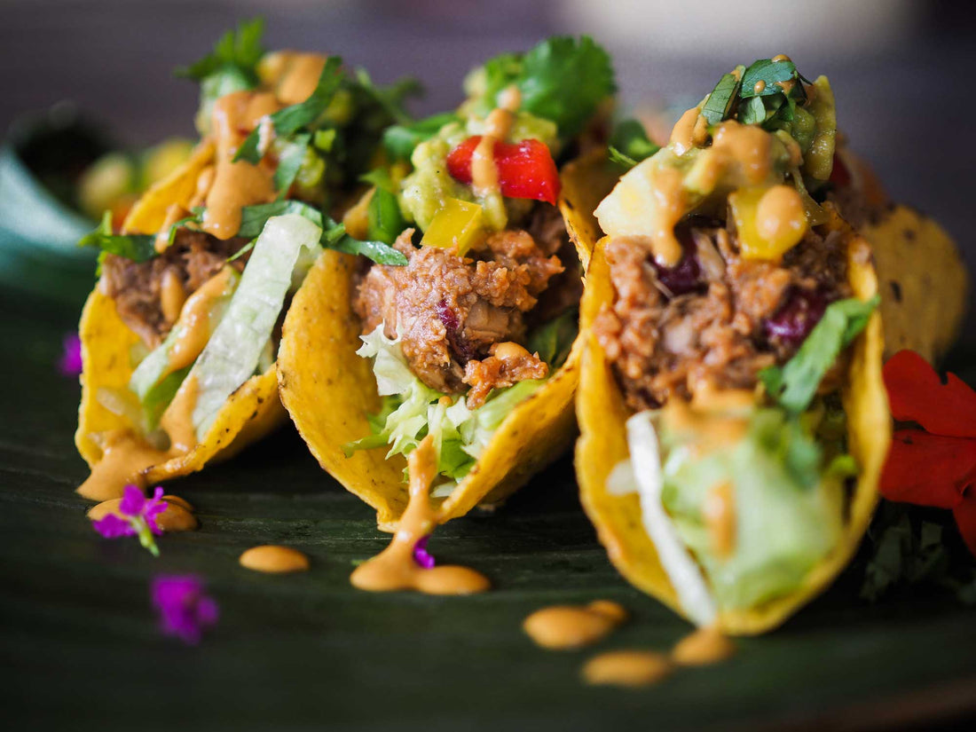Veggie Picadillo Jicama Tacos