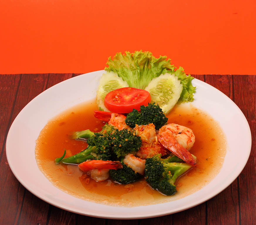 Orange Broccoli And Shrimp