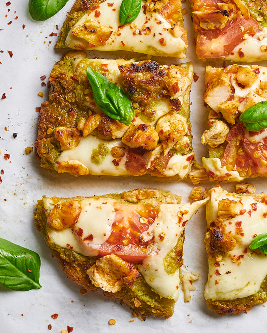 Garlic Pesto Chicken Flatbread