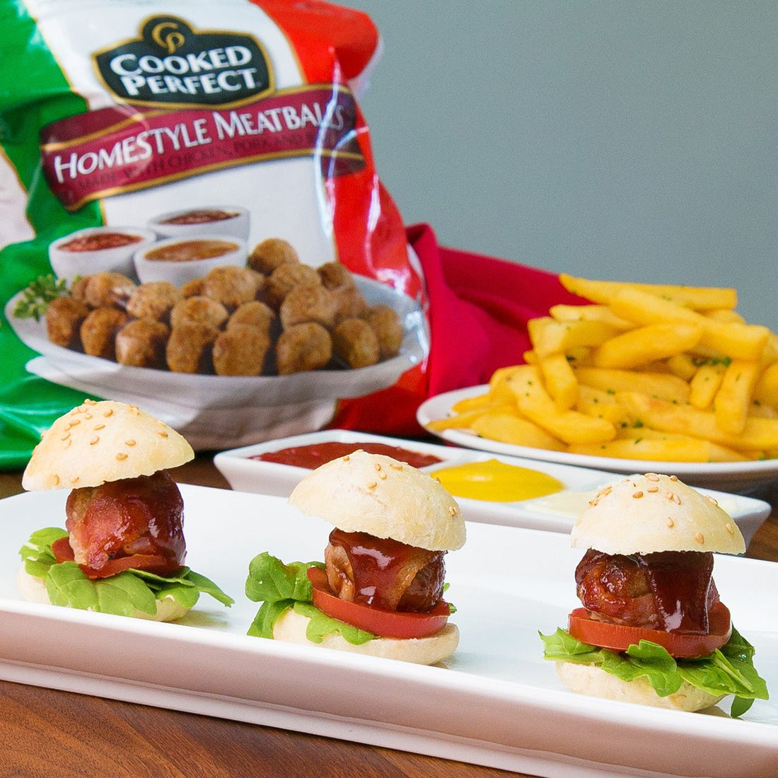 Mini BBQ Meatball Sliders