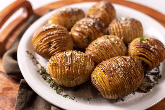 Mini Hassleback Potatoes