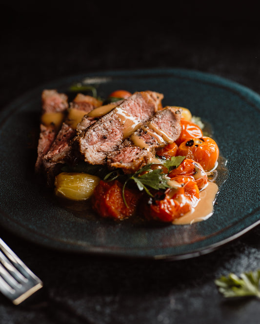 Flank Steak with Roasted Tomato Salad