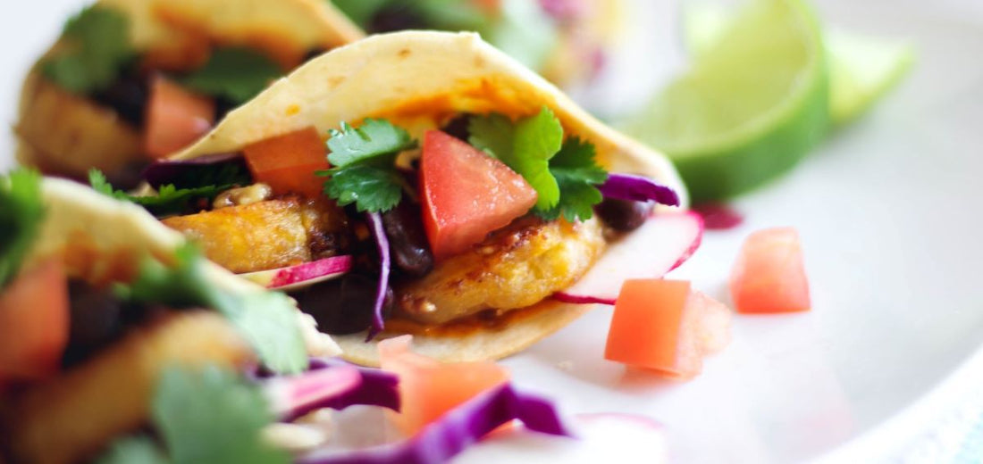 Caramelized Plantain Tacos with Pecan-Honey Butter