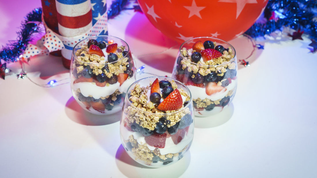 Red White and Blue Yogurt Parfaits