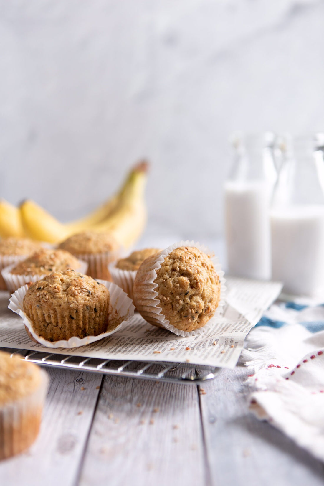 Sesame Banana Muffins