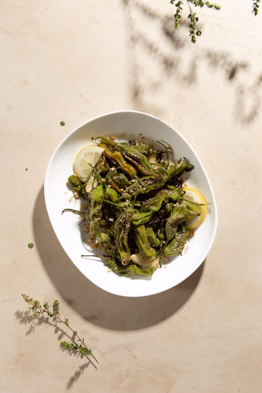 Sesame Grilled Shishito Peppers