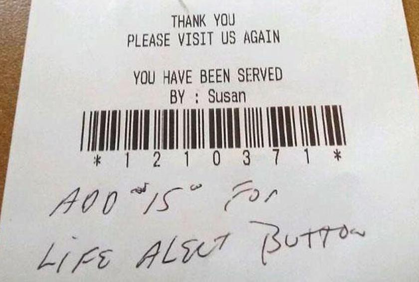Daughter Left Legitimately Stunned By Note Written On Her Elderly Mother's Denny's Receipt||Daughter Left Legitimately Stunned By Note Written On Her Elderly Mother's Denny's Receipt (Photo)