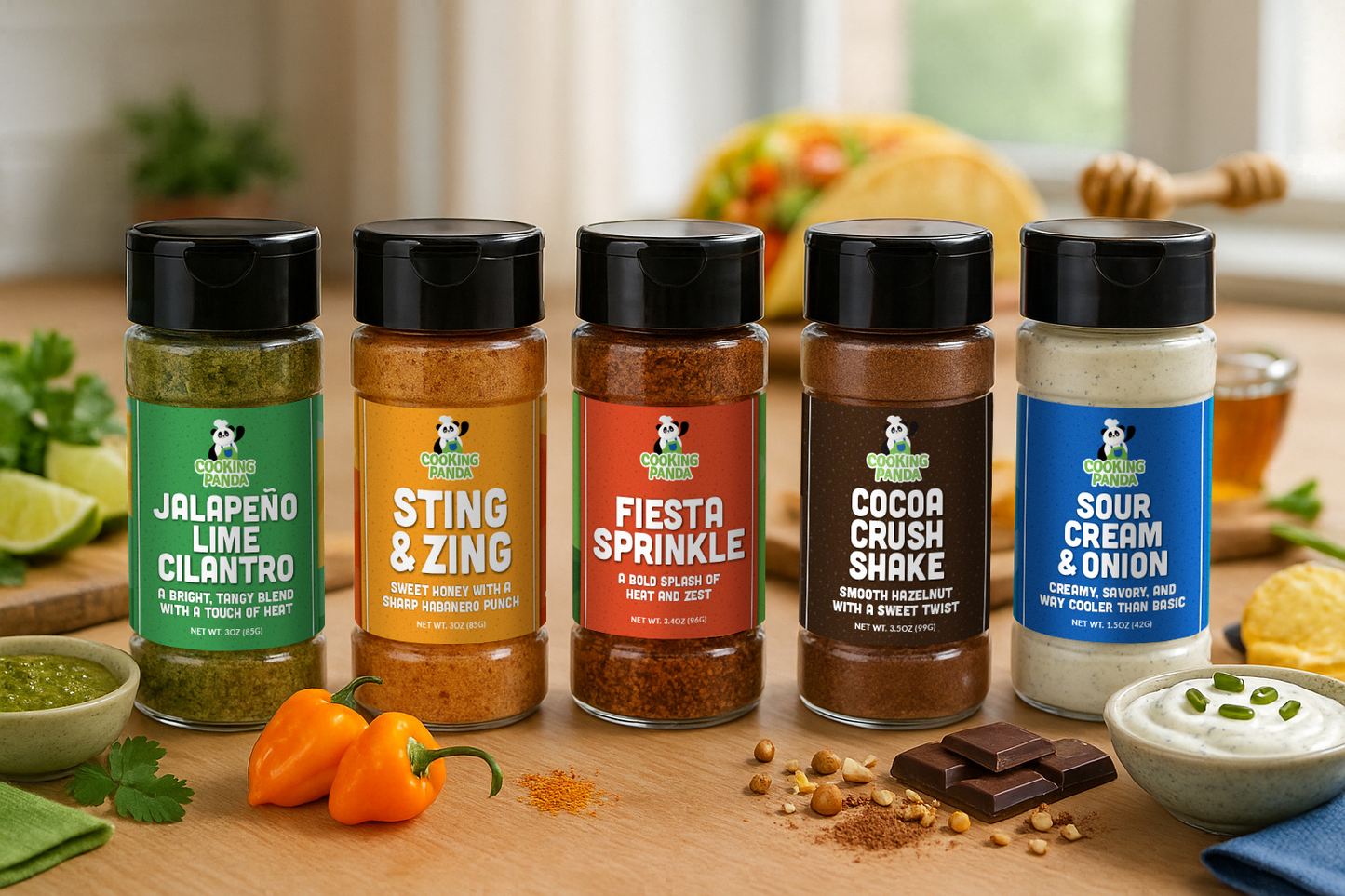 5 Panda Seasonings Bundle Pack